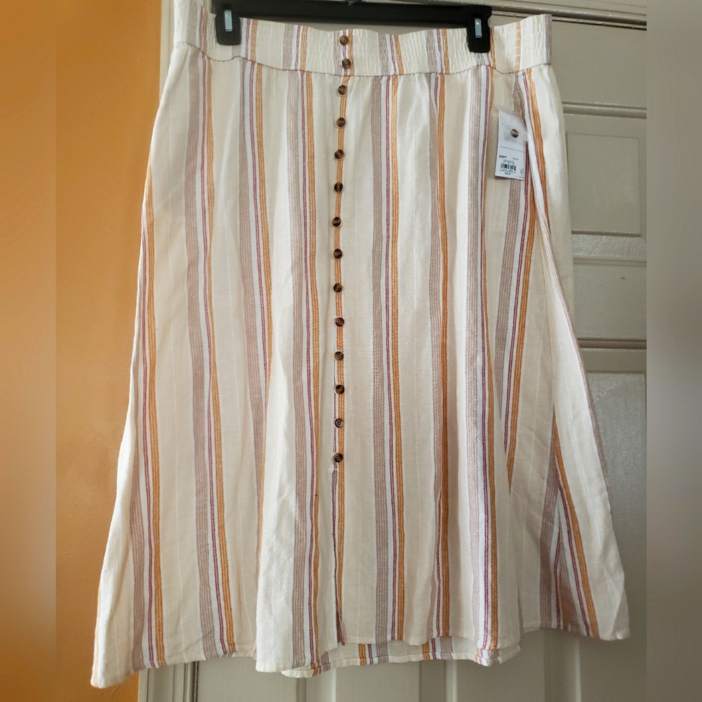 🆕️Sonoma Striped Button-Front Skirt